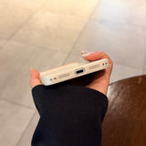 Color-blocked Large Window Hollowed-out Magnetic Phone Case For iPhone