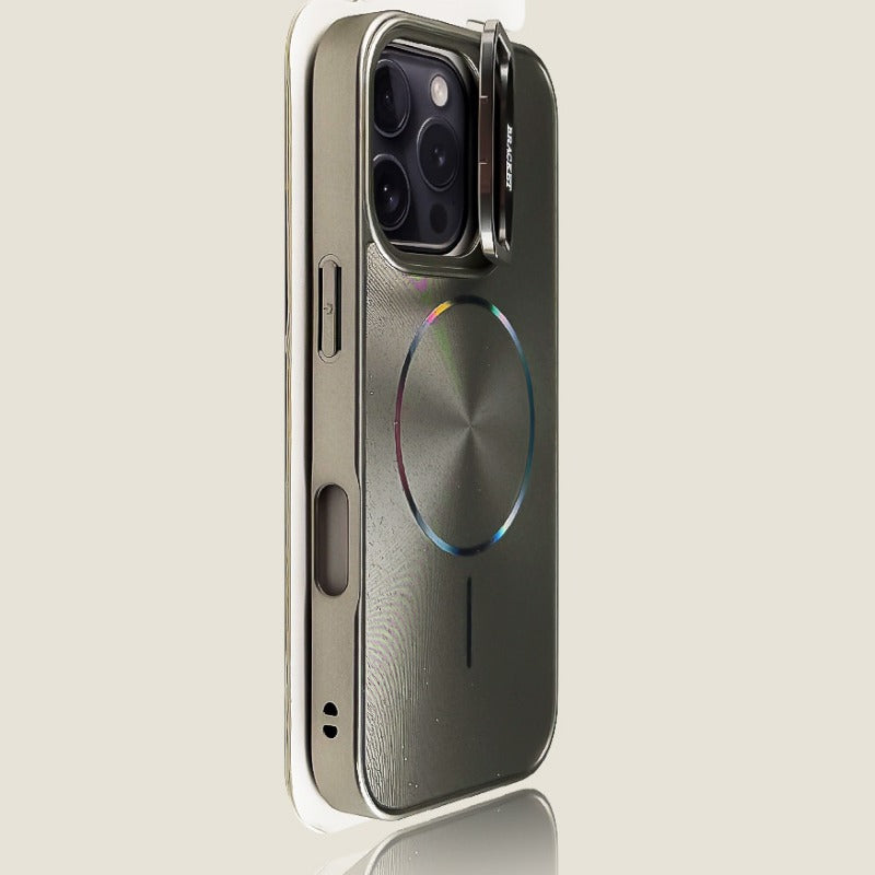 Glitter Magnetic Lens Holder Phone Case For iPhone
