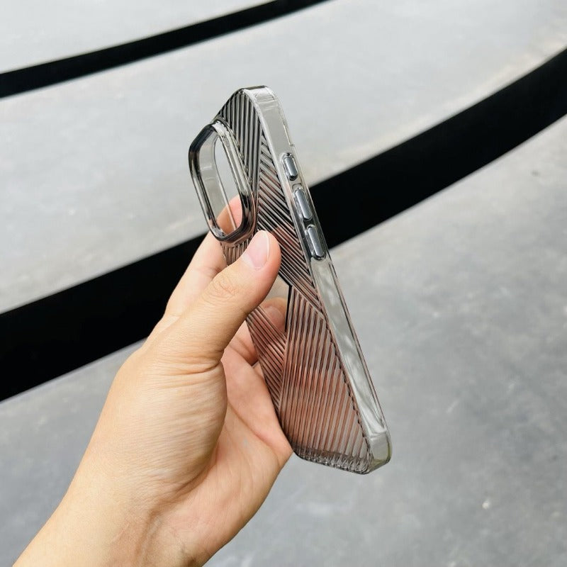 Non-yellowing 3D Pattern Transparent Phone Case For iPhone