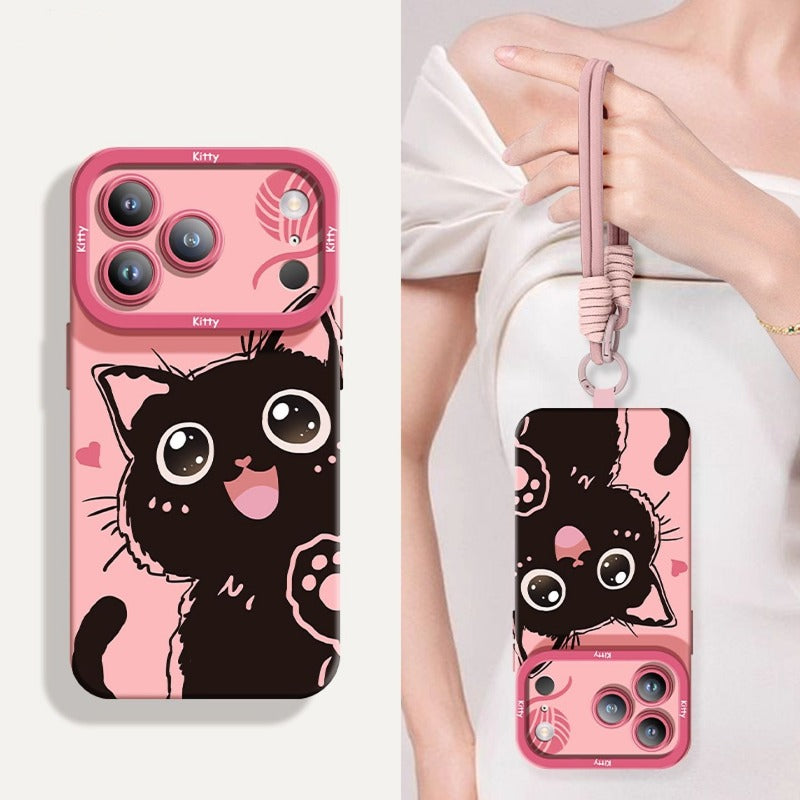 Animal Phone Case with Lanyard For iPhone