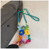 Flower Woven Phone Bag