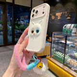 3D Cat Lanyard Anti-drop Phone Case For iPhone
