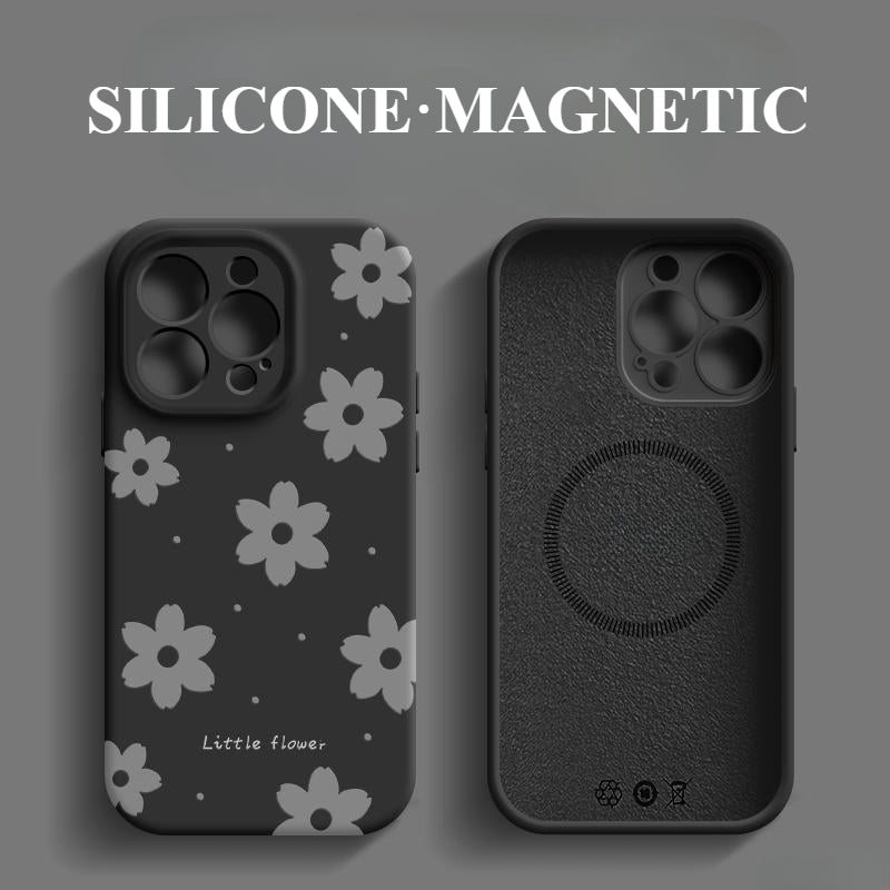 Flower Liquid Silicone Phone Case For iPhone