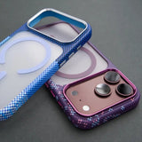 Color-blocked Frosted Magnetic Phone Case For iPhone