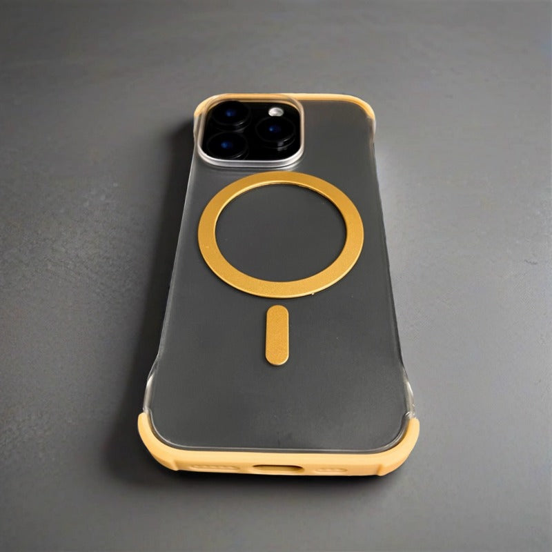 Silicone Borderless Magnetic Charging Phone Case For iPhone