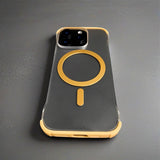 Silicone Borderless Magnetic Charging Phone Case For iPhone