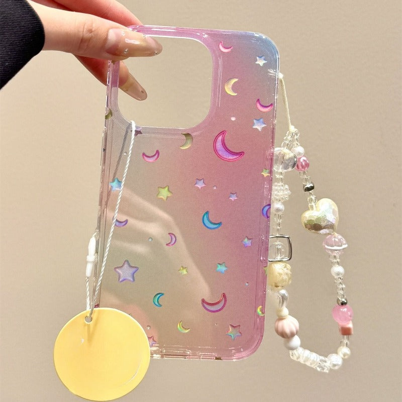 Blurred Stars and Moon Phone Case For iPhone