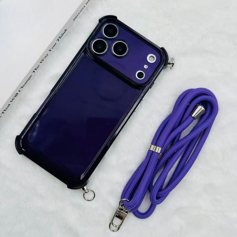 Transparent Soft Lanyard Phone Case For iPhone