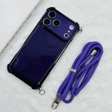 Transparent Soft Lanyard Phone Case For iPhone