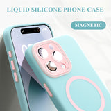 Liquid Silicone Anti-fall Magnetic Phone Case For iPhone