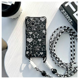 Glitter Star Crossbody Lanyard Phone Case For iPhone