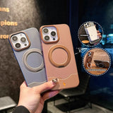Corrugated 360 °rotating Magnetic Bracket Phone Case For iPhone