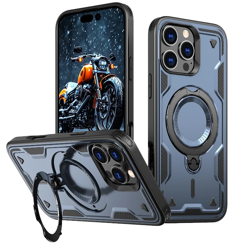 Armor Metal Ring Kickstand Back Case For iPhone