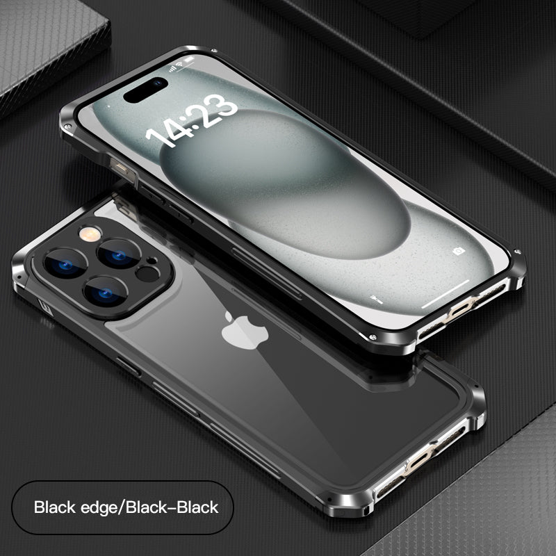 Shockproof Aluminum Metal Frame Phone Case For iPhone