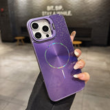 Glitter Starry Sky Magnetic Thin Ring Phone Case For iPhone