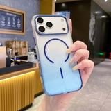 Transparent Gradient  Magnetic Phone Case for iPhone