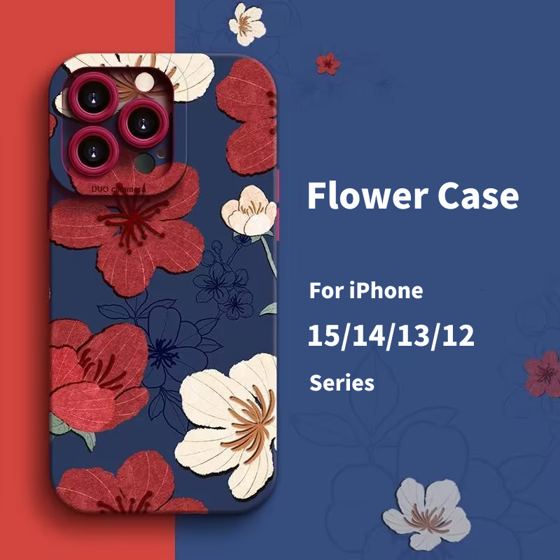 Flower Silicone Phone Case For iPhone