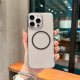 Magnetic Corrugated Phone Case For iPhone