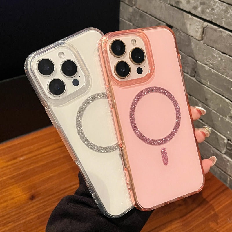Glitter Magnetic Drop-Proof Phone Case For iPhone