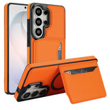 Magnetic Card-inserting Leather Phone Case For Samsung