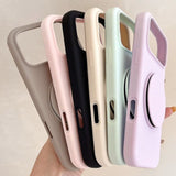 Liquid Silicone Wave-Shaped Stand Phone Case for iPhone