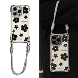 Black Floral Phone Case For iPhone