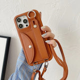 Wrist Strap Crossbody Lanyard Case For iPhone