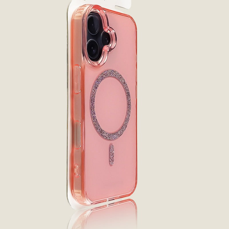 Glitter Magnetic Ring Phone Case For iPhone