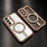 Glitter Diamond Transparent Case For Samsung