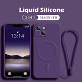 Silicone Magnetic Wireless Charging Case For iPhone