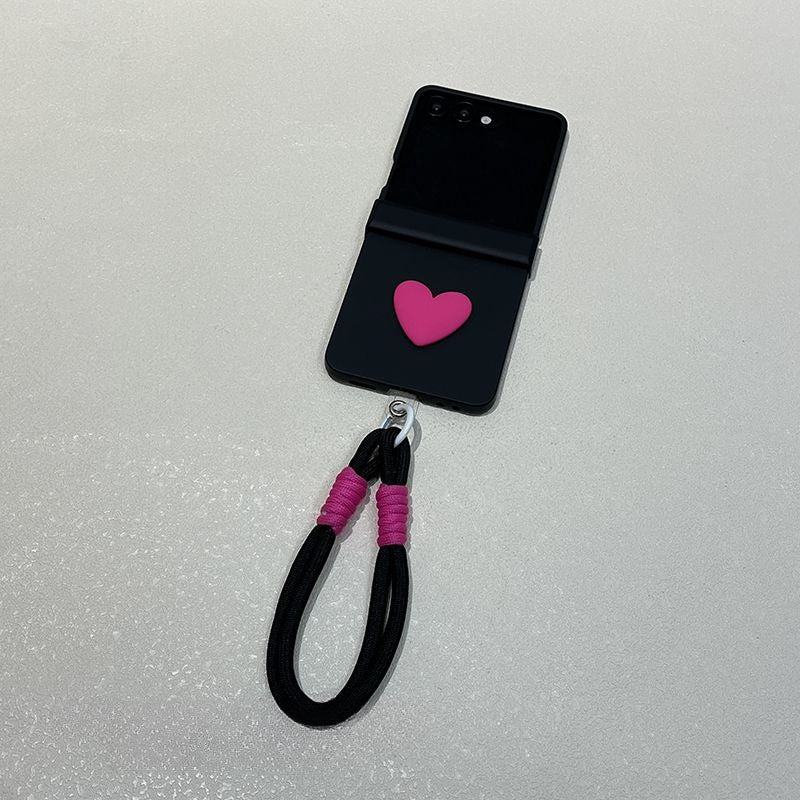 Heart-shaped Crossbody Phone Case with Carrying Strap For Samsung Z Flip 7 6 5