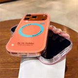 Lanyard Magnetic Glossy Phone Case For iPhone