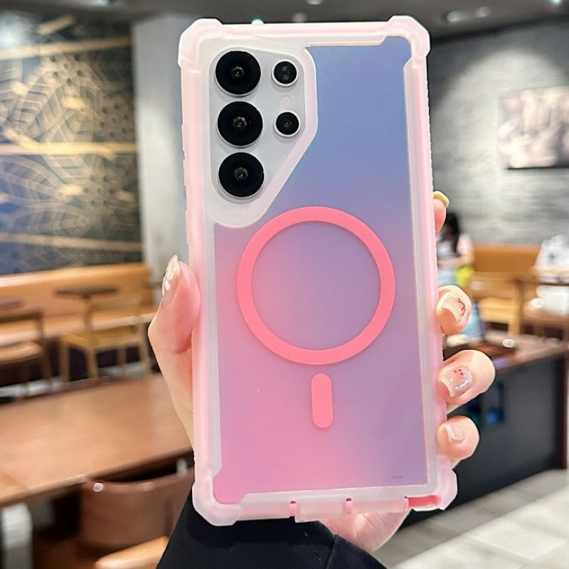 Colorful Silicone Magnetic Phone Case For Samsung