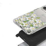 Transparent Oil Painting Flower Phone Case For iPhone