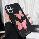 Pink Butterfly Jelly Phone Case For iPhone