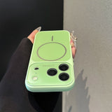 Frosted Large Window Magnetic Phone Case For iPhone