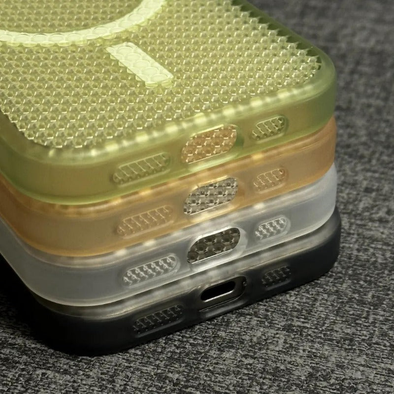 Hollow Heat Dissipation Magnetic Phone Case For iPhone