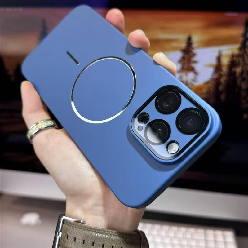 Thin Circle Magnetic Mobile Phone Case For iPhone