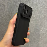 Matte Large View Window Soft Phone Case For iPhone