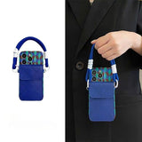 Color-blocked Card Holder Lanyard Phone Case For iPhone