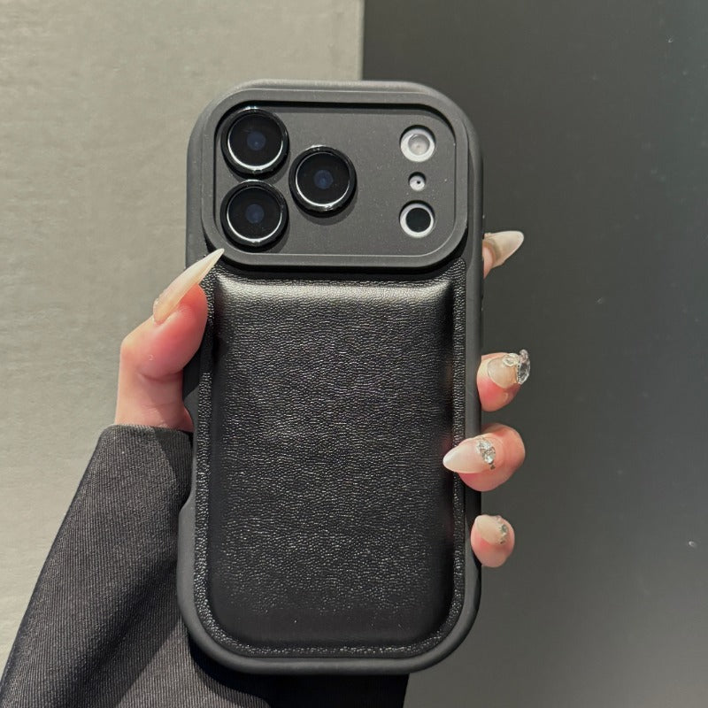 Air Cushion Leather Solid Color Phone Case For iPhone