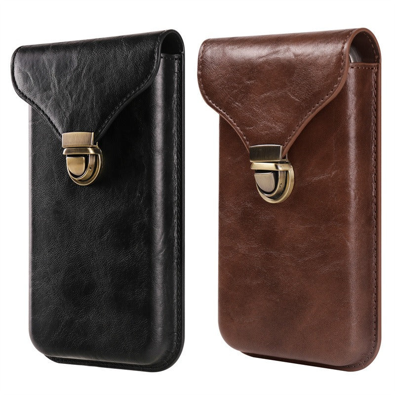 Vertical Flip Phone Belt Bag Leather Phone Case For iPhone