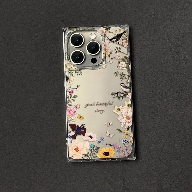 Flower and Bird Phone Case For iPhone