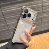 Electroplate Transparent Phone Case For iPhone