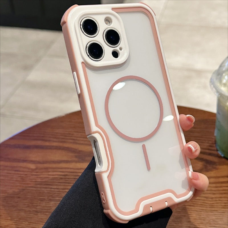 Colorblock Magnetic Phone Case For iPhone