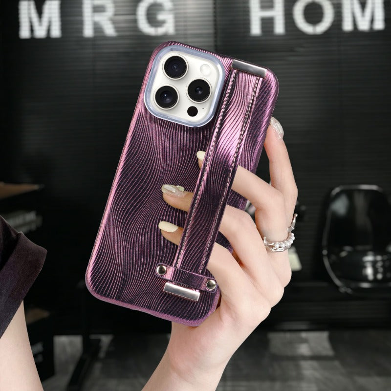 Wristband Metal Ring Lens Phone Case For iPhone