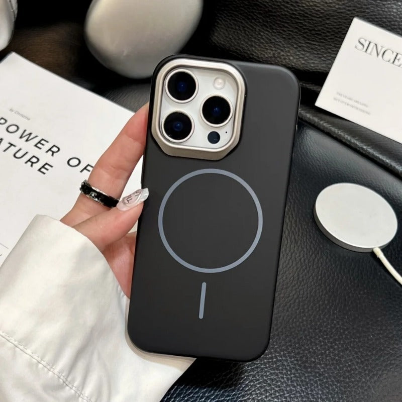 Hard Matte Shockproof Magnetic Case For iPhone