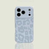 Leopard Print Liquid Silicone Phone Case For iPhone