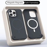 Ultra Thin PC Matte Frameless Magnetic Case For  iPhone