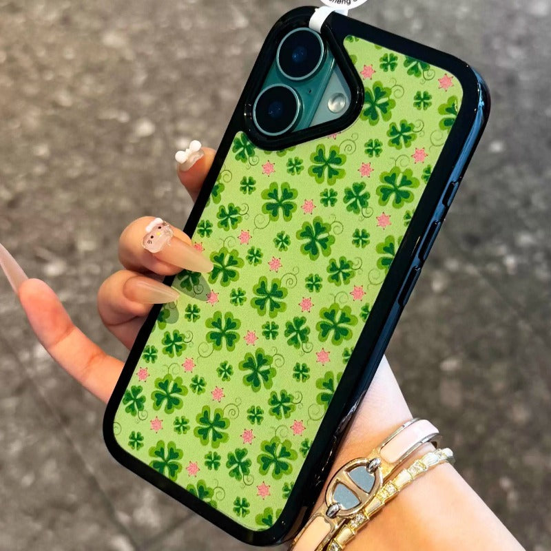 Bright Black Frame Acrylic Phone Case For iPhone